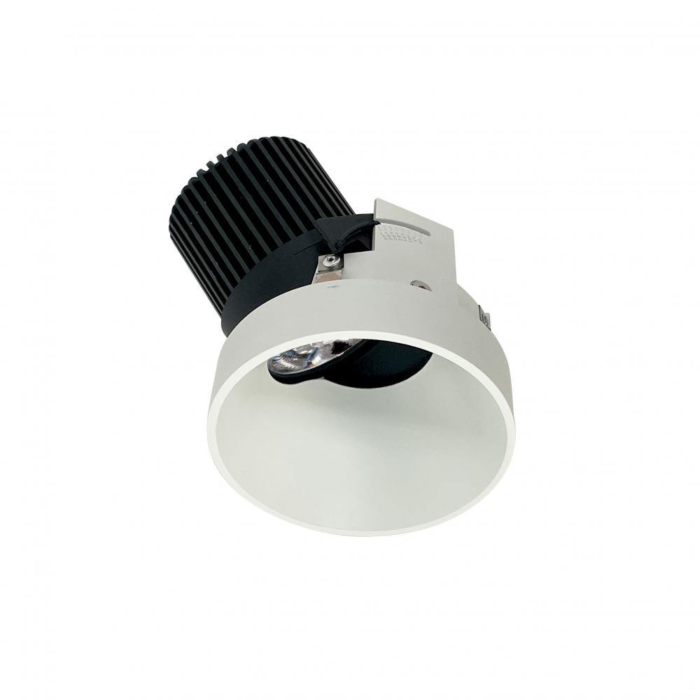 4" Iolite LED Round Trimless Adjustable Slot, 10-Degree Optic, 850lm / 12W, 4000K, White Finish