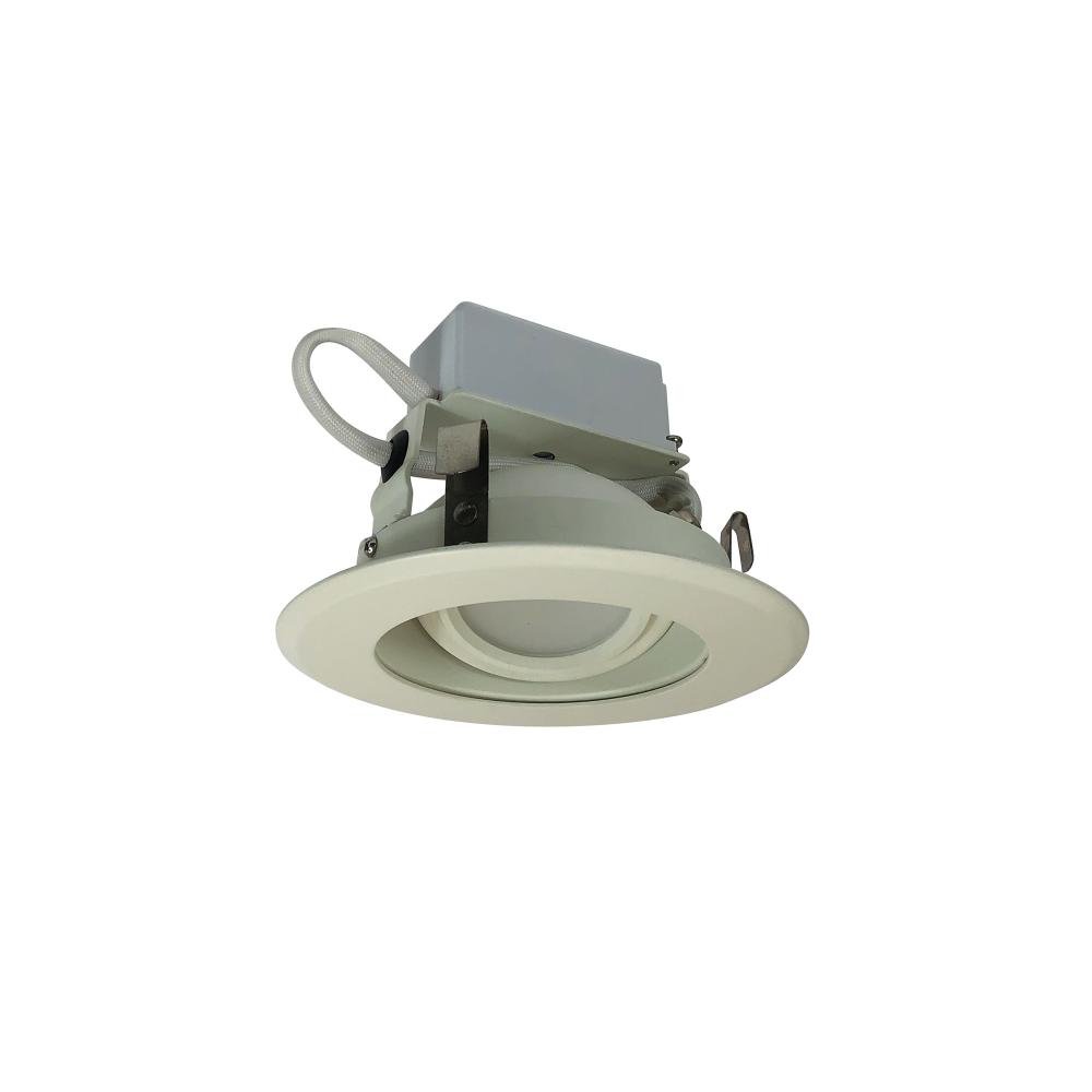 4" Cobalt Adjustable LED Retrofit, 1000lm / 12W, 2700K, White Reflector / White Flange