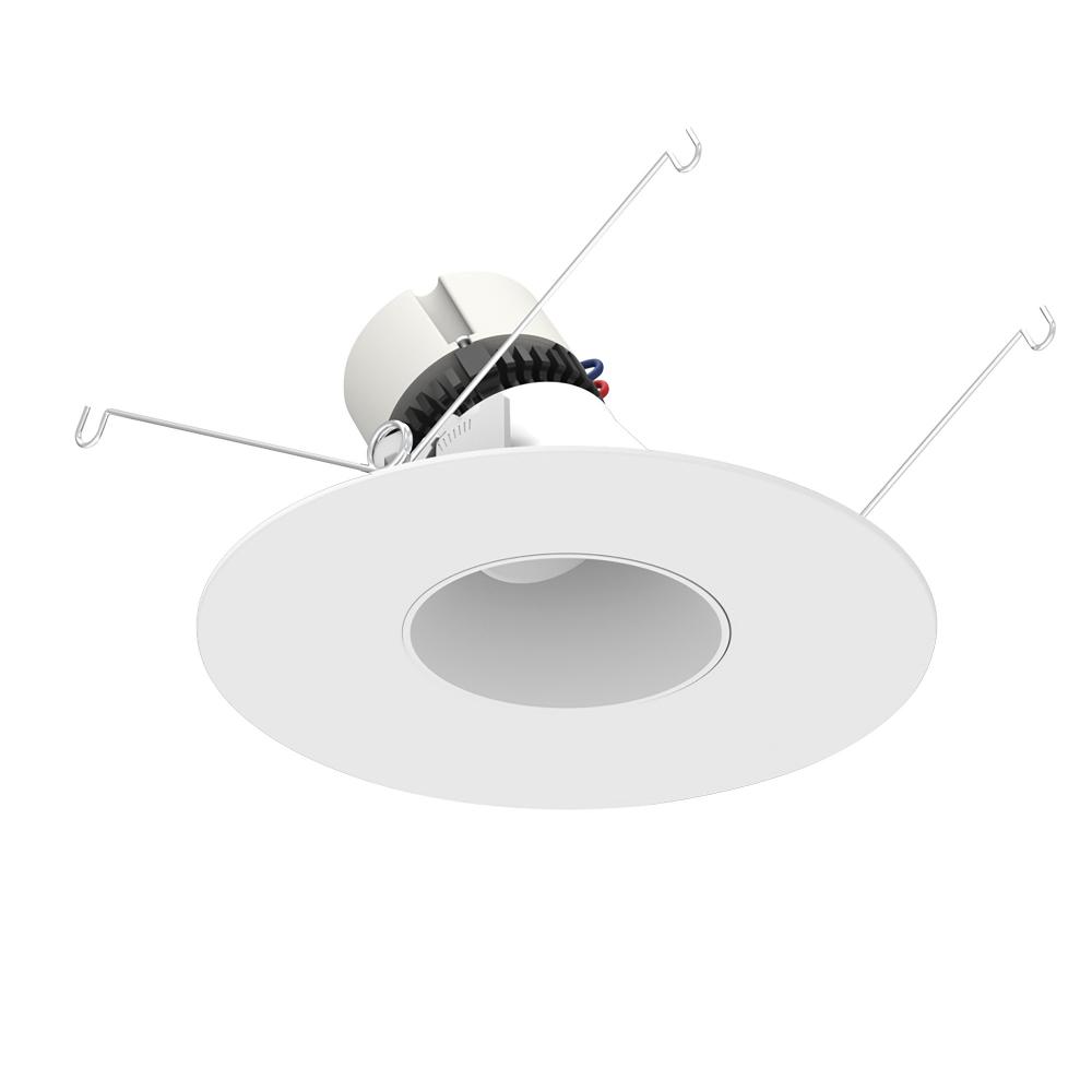 5"/6" Pearl LED Round Adjustable Slot Retrofit, 950lm / 12W, 2700K, Matte Powder White