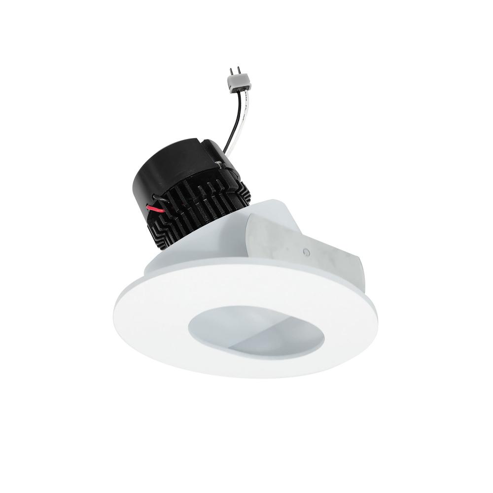 4" Pearl Low Voltage LED Round Adjustable Slot Aperture Retrofit, 950lm / 11W, 3000K, Matte