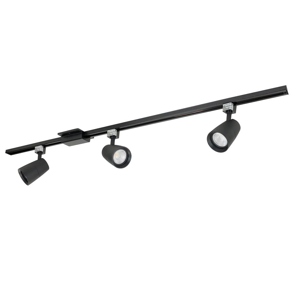 4-ft Track Pack with (3) MAC XL 1250lm LED Track Heads, 2700K, Black Finish