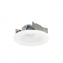 Nora NLCBS-4W528530MPW - 4" Cobalt Shallow High Lumen LED Trim, Round Baffle, 850lm, 3000K, Matte Powder White