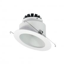 Nora NRM3-6S1L135FW - 6" Marquise III Round Slope Reflector, 900lm, 3500K, Flood Optic, White Reflector/White Flange