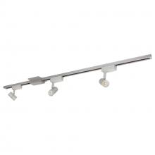 Nora NTLE-850930S - 4-ft Track Pack with (3) Aiden 800lm LED Track Heads, 3000K, Silver Finish