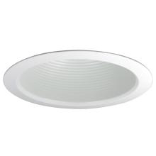 Nora NTM-526W - 5" Air-Tight Baffled Lensless Shower Trim, White