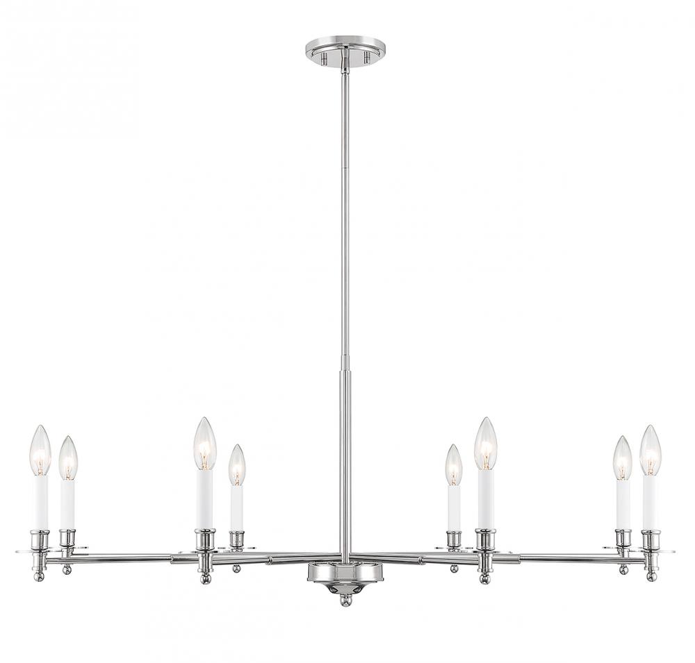 Jasmine 8-Light Chandelier in Polished Nickel