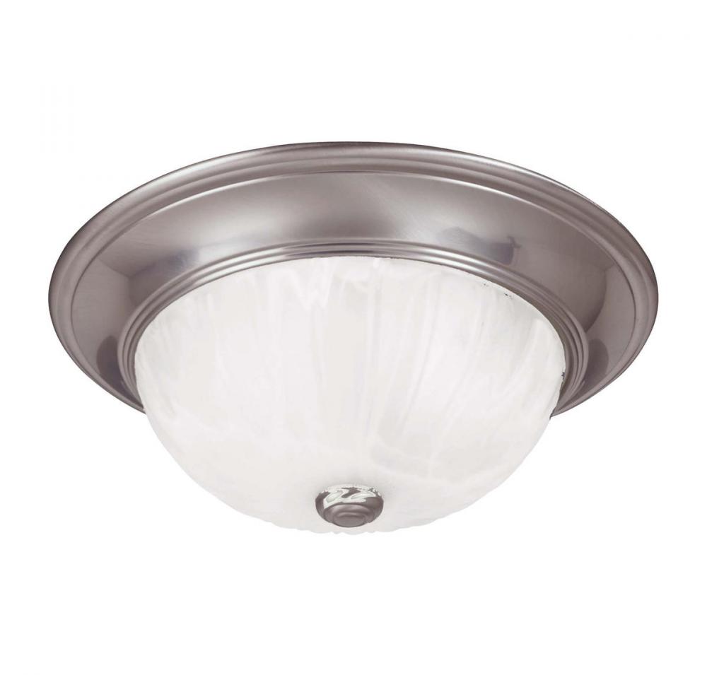 2-Light Ceiling Light in Satin Nickel