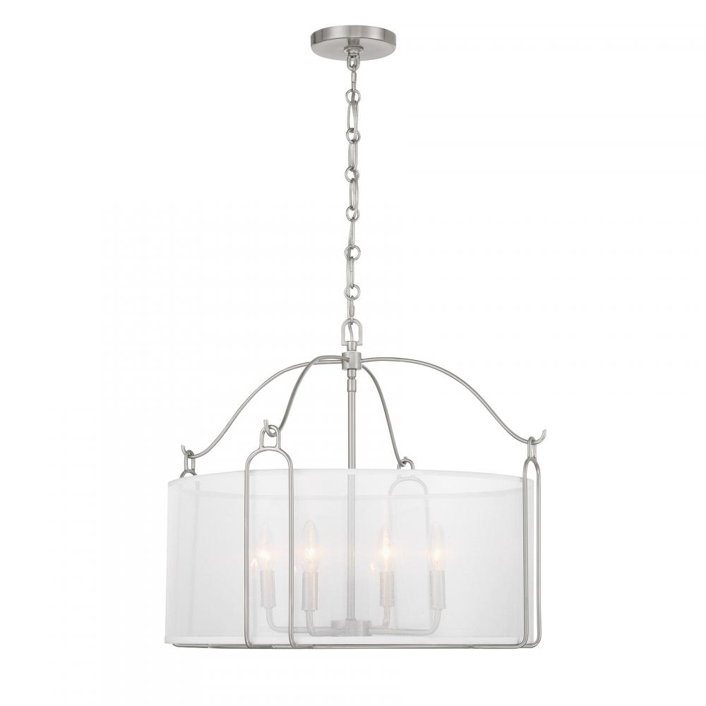 Ashlay 4-Light Pendant in Satin Nickel