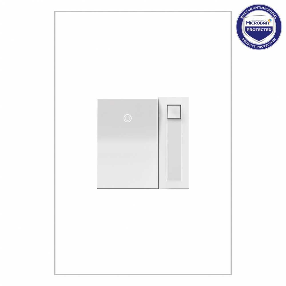 adorne® 0-10V Paddle Dimmer, White, with Microban®