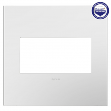 Legrand AWP2GWH4 - adorne® Gloss White Two-Gang Screwless Wall Plate with Microban®