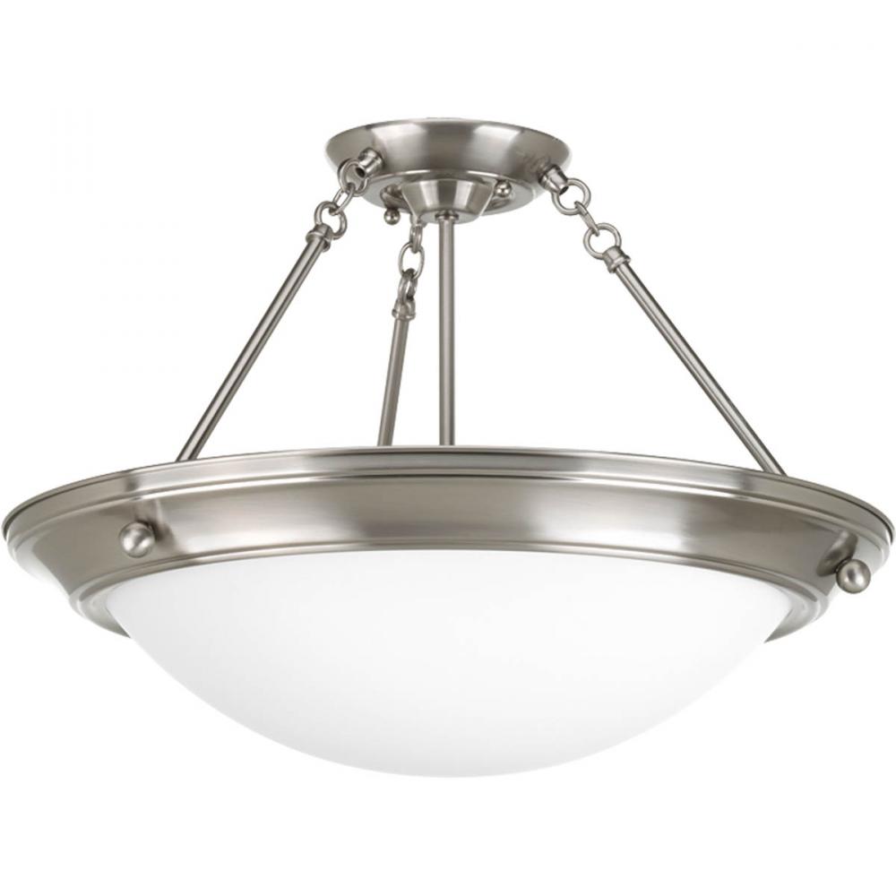 Eclipse Collection Three-Light 19-3/8" Close-to-Ceiling