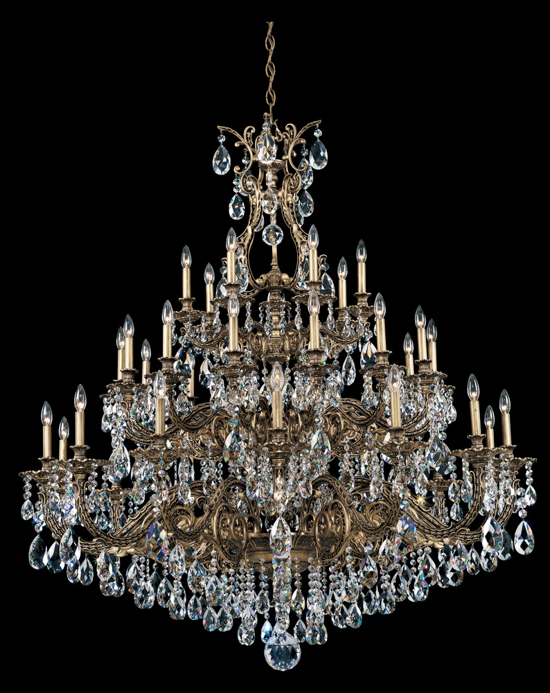 Sophia 35 Light 120V Chandelier in Heirloom Bronze with Heritage Handcut Crystal