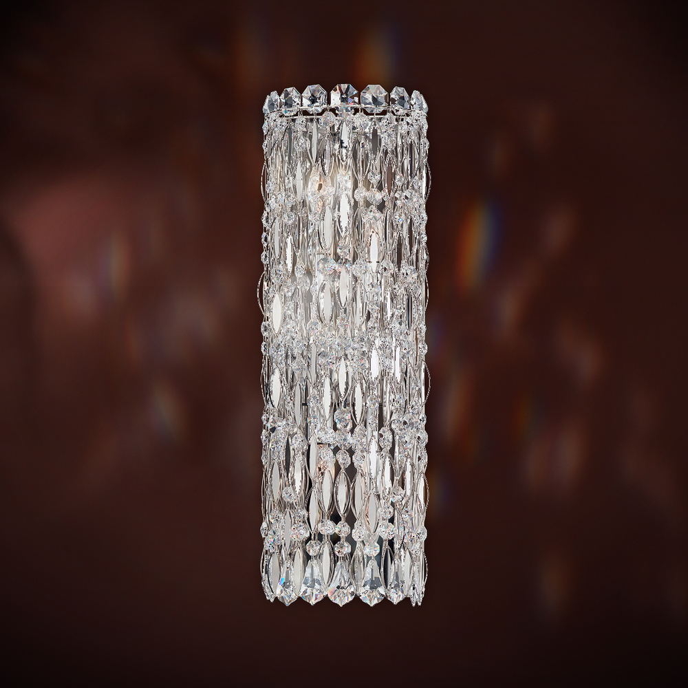 Sarella 4 Light 120V Wall Sconce in Antique Silver with Heritage Handcut Crystal