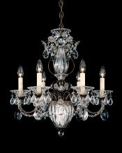 Schonbek 1870 1246-48 - Bagatelle 7 Light 120V Chandelier in Antique Silver with Clear Heritage Handcut Crystal