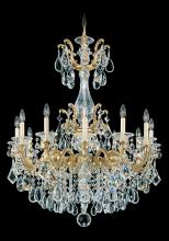 Schonbek 1870 5011-22 - La Scala 12 Light 120V Chandelier in Heirloom Gold with Heritage Handcut Crystal