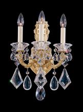 Schonbek 1870 5071-23 - La Scala 3 Light 120V Wall Sconce in Etruscan Gold with Heritage Handcut Crystal