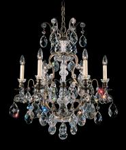 Schonbek 1870 3770-23 - Renaissance 7 Light 120V Chandelier in Etruscan Gold with Clear Heritage Handcut Crystal