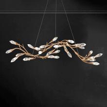 Schonbek 1870 S2456-26OH - Secret Garden 56IN LED 3500K 120V-277V Pendant in French Gold with Optic Haze Quartz