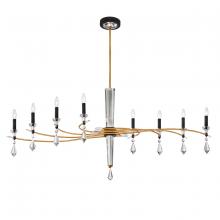 Schonbek 1870 S5608-710/18R - Tempest 8 Light 120V Chandelier in Soft Silver/Black with Clear Radiance Crystal