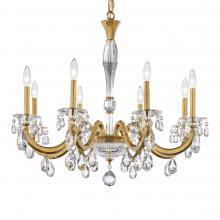 Schonbek 1870 S8608N-51R - San Marco 8 Light 120V Chandelier in Black with Radiance Crystal