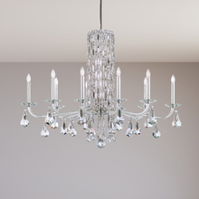 Schonbek 1870 RS83101N-401H - Siena 10 Light 120V Chandelier in Polished Stainless Steel with Heritage Handcut Crystal