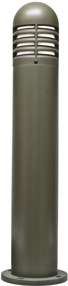 Fiberglass Bollard Medium Base 25 Watt Amber LED 120-277 Volts