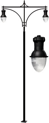 DROP LIGHT POST LIGHT FIX 2 X 250W HPS MT