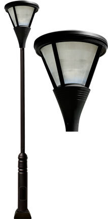 Dabmar GM5800-LED75-B - LARGE POST CONE SHAPE FIX 75W LED 120V