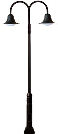 Dabmar GM6200-LED30-B - DROP LIGHT POST FIX 2 X 30W LED 85-265V