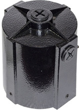 Dabmar P-BRK-P11/B - POST TOP FITTER FOR 3" POST W/ 1/2" THREAD NPT (BLACK)