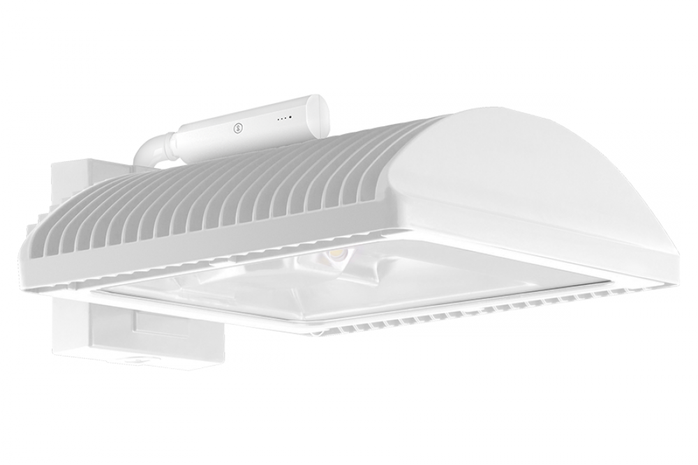 WALL PACKS 7256 LUMENS WPLED TYPE IV 50W 4000K FLAT WALL MOUNT 0-10V DIMMING LIGHTCLOUD CONTROLLER