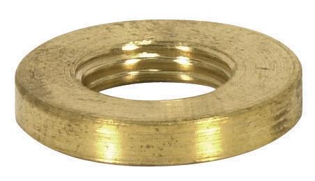 Brass Round Plain Locknut; 1/8 IP; 3/4" Diameter; 1/8" Thick; Unfinished