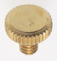 Solid Brass Thumb Screw; Flat Head; 8/32; 1/4" Length; Brass Finish