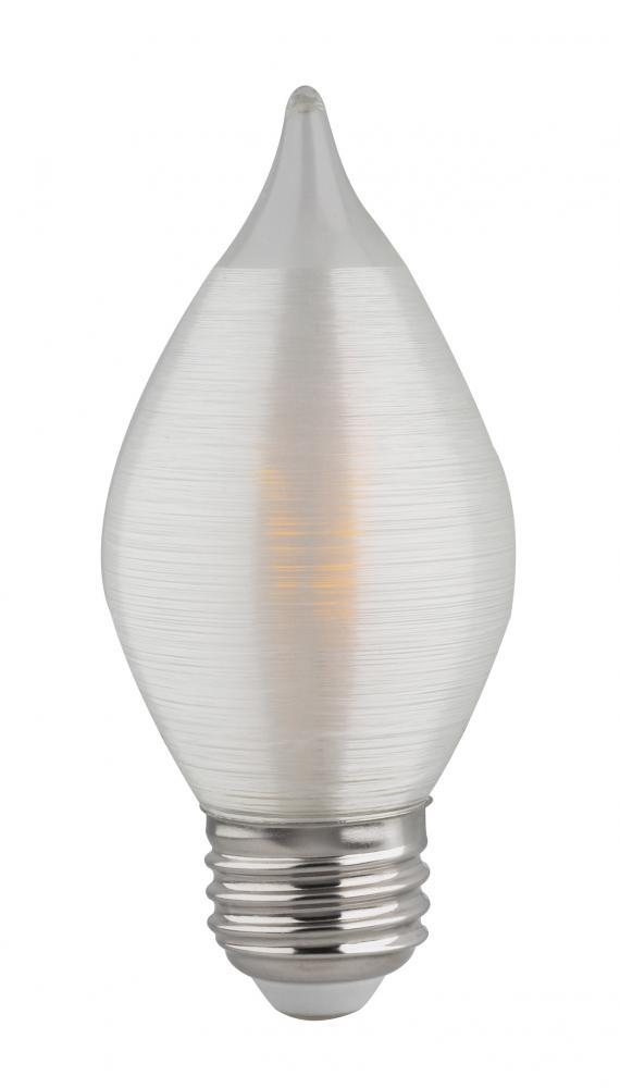 4 Watt C15 LED; Satin Spun; Clear; Medium base; 2700K; 300 Lumens; 120 Volt