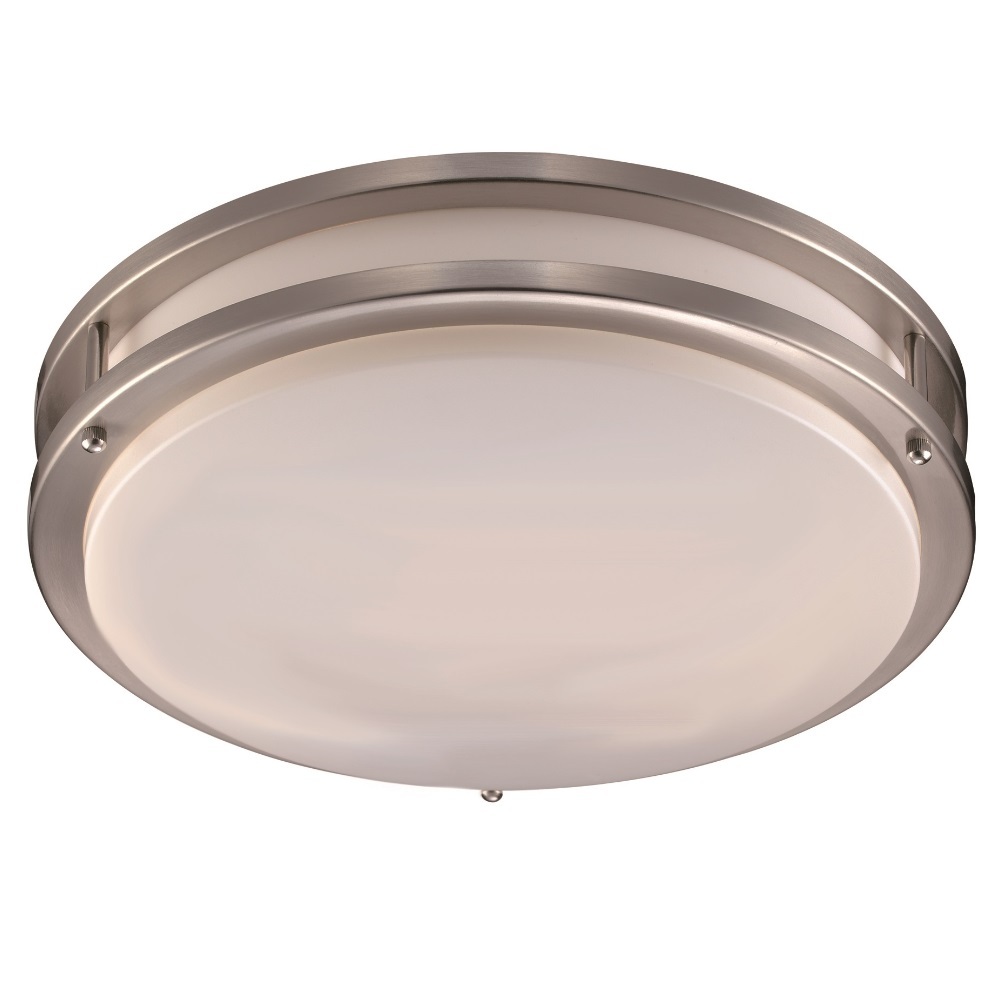 Barnes Collection Round LED, Acrylic and Metal, Flush Mount Indoor Ceiling Light