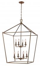 Trans Globe 10268 AG - 8LT PENDANT-BIRD CAGE-AG