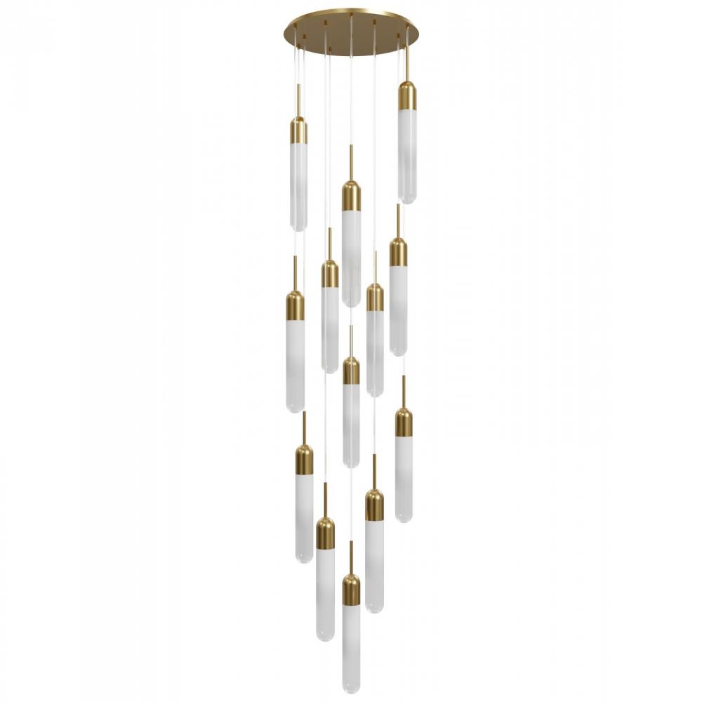 Tribeca Multi Port Aged Brass Pendant