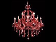 Avenue Lighting HF1039-RED - Crimson Blvd. Collection Red 12 Light Crystal Chandelier