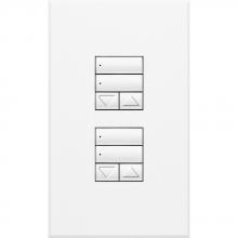 Lutron Electronics QSWS2-2RLDN-WH - QSWS2 WALLSTN 2RLD N/INS WH