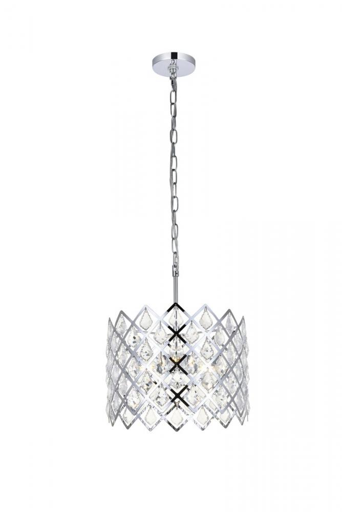 Lyla 13 Inch Pendant in Chrome