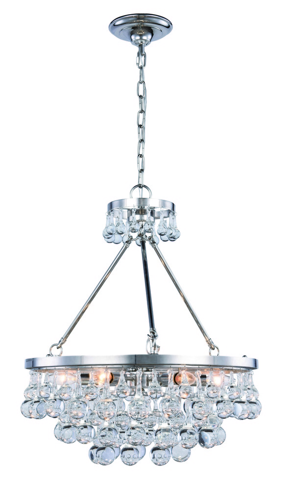 Bettina 6 light Polished Nickel Pendant Clear Royal Cut Crystal