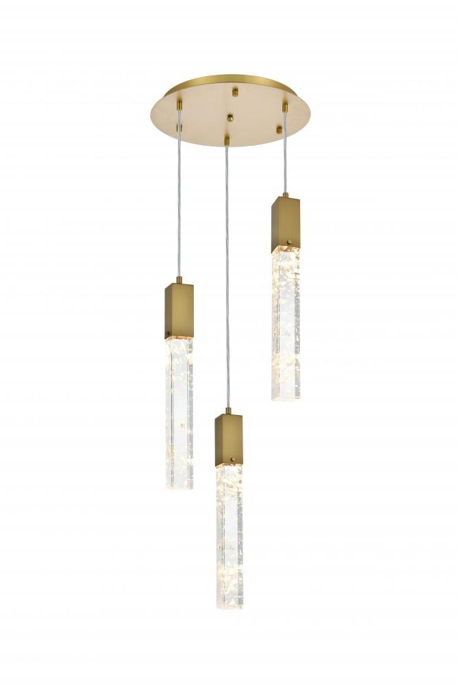 Aurora 16 inch Chandelier in Satin Gold