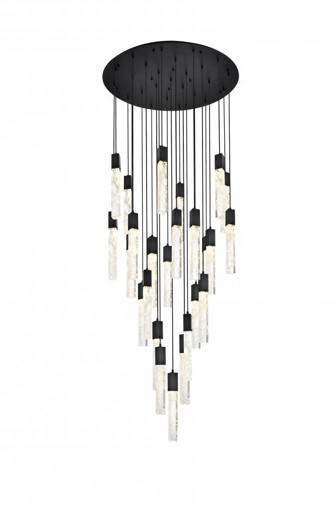 Aurora 42 inch Chandelier in Black