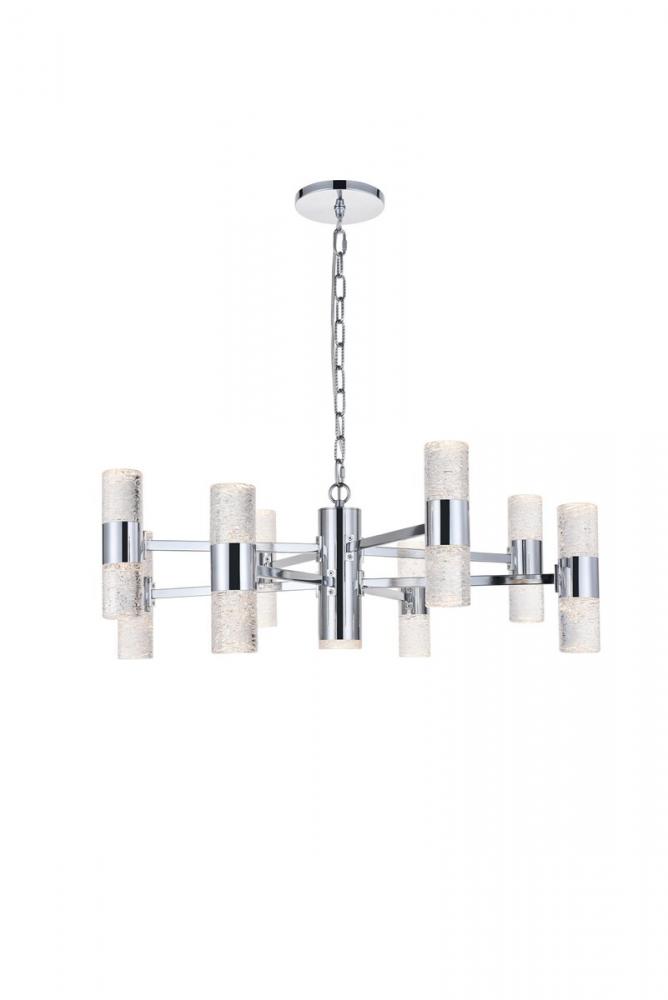 Vega 17 light Chrome LED Pendant