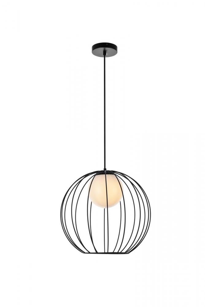 Wetzel 1 light black pendant