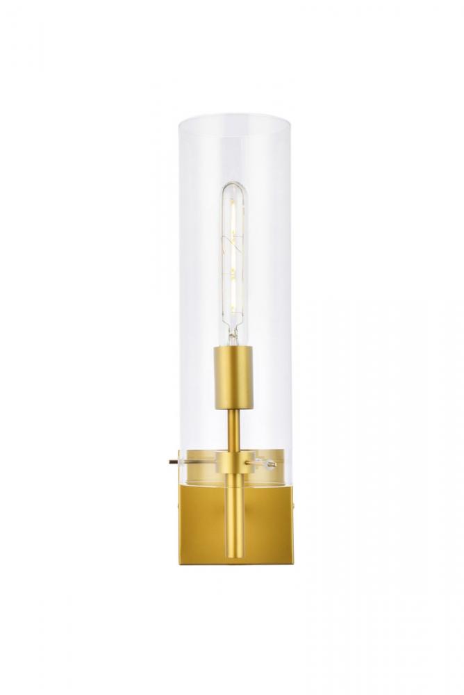 Savant 1 light brass wall sconce