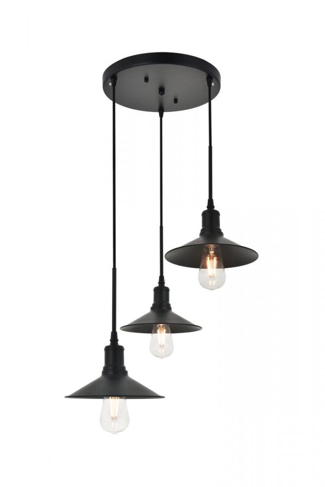 Etude 3 light black Pendant