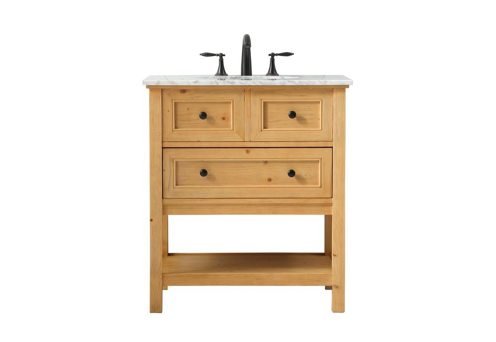 30 Inch Single Bathroom Vanity in Natural Wood