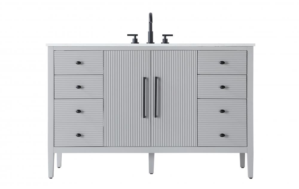 54 inch Single Bathroom Vanity in Grey