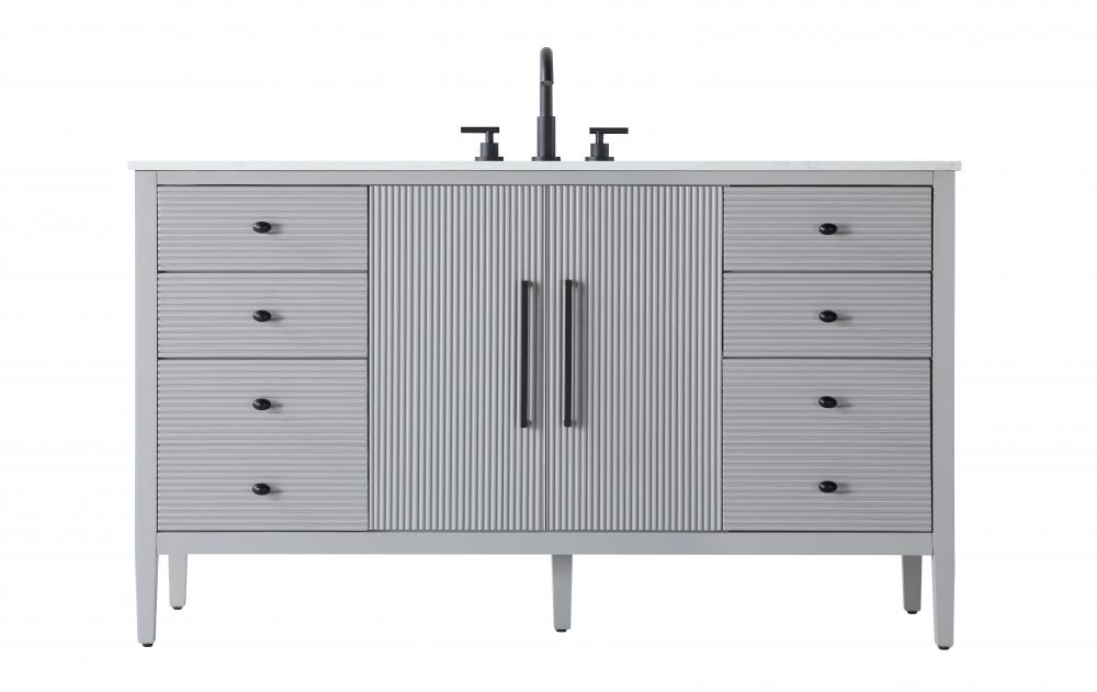 60 inch Single Bathroom Vanity in Grey